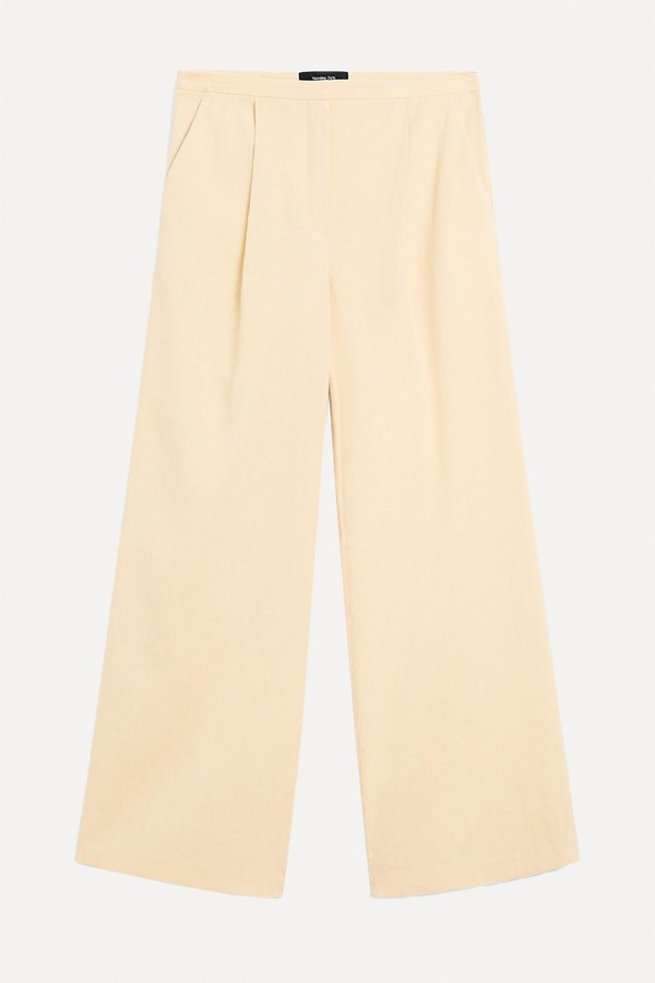 Linen Blend Suit Trousers from Massimo Dutti