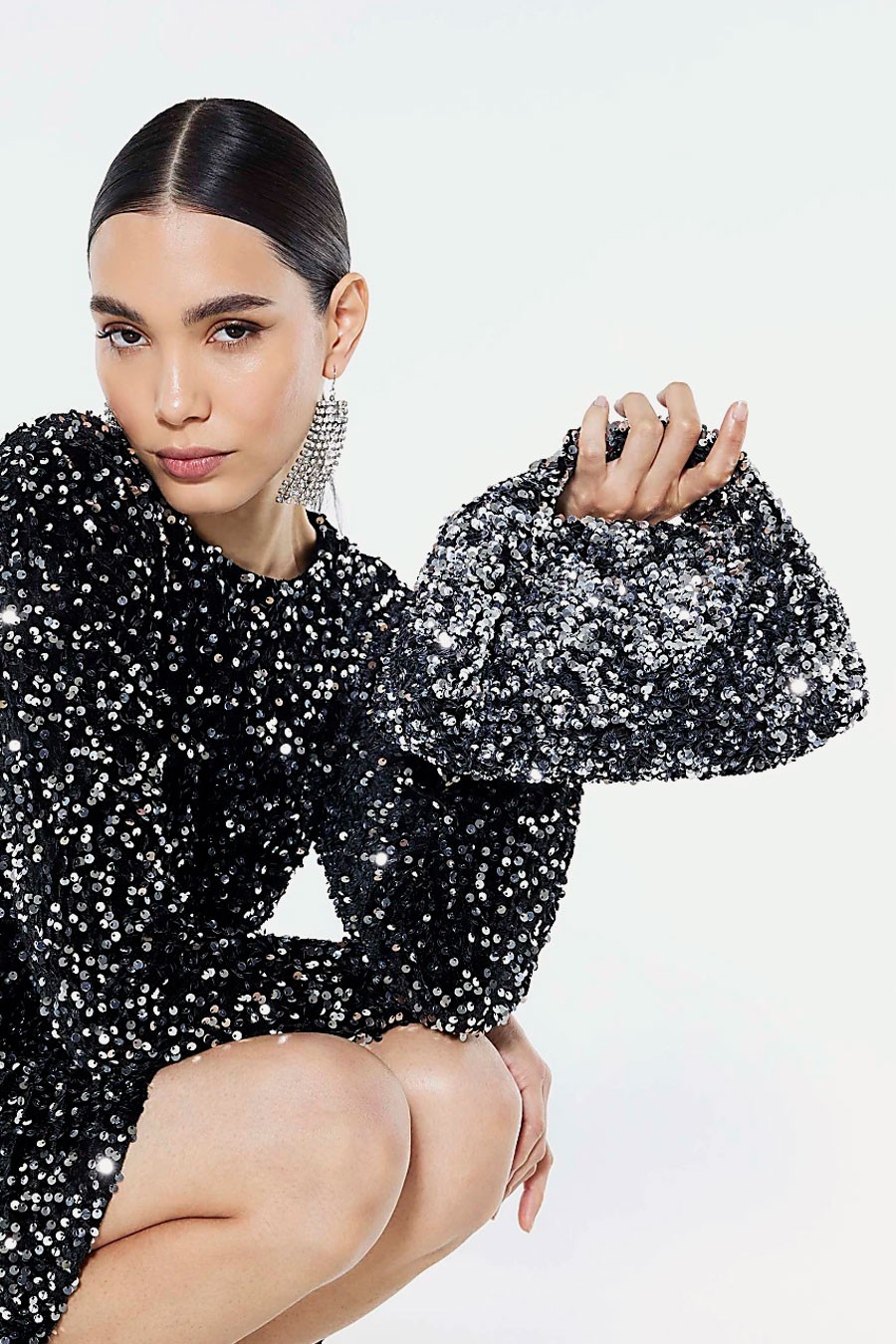 Sequin Grab Clutch Bag from River Island