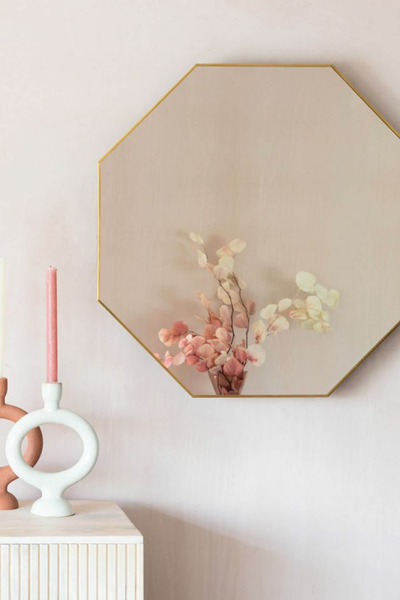 Gold Octagonal Mirror from Graham & Green 