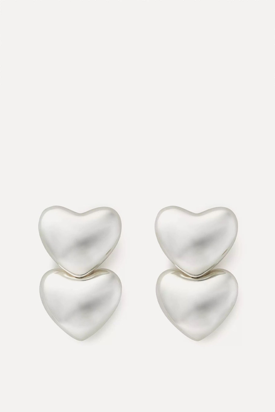 Dual Voluptuous Heart Stud Earrings from Annika Inez