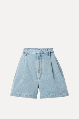 Becker Pleated Denim Shorts  from Agolde
