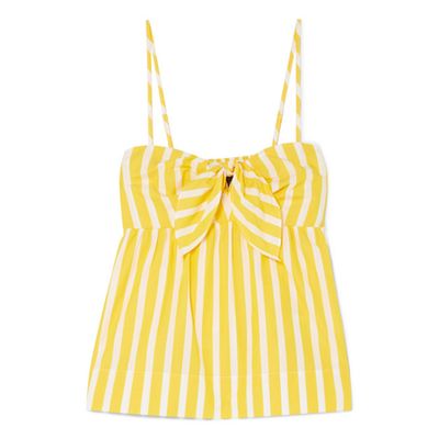 Mireille Knotted Striped Cotton-Poplin Camisole from J.Crew