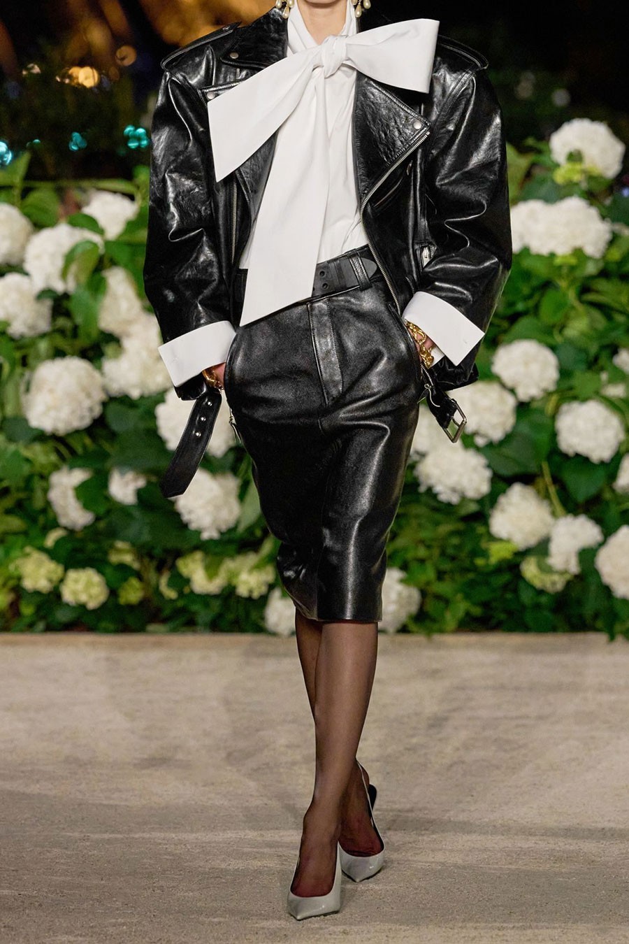 Scarf-Detailed Cotton-Poplin Shirt from Saint Laurent 