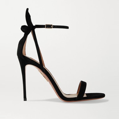 Deneuve 105 Bow-Embellished Suede Sandals from Aquazurra