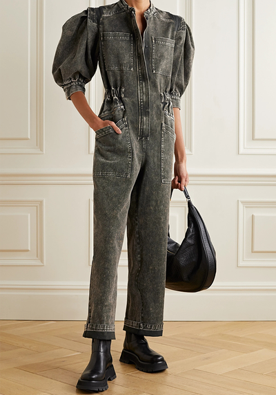 Hildur Acid-Wash Denim Jumpsuit from Sea