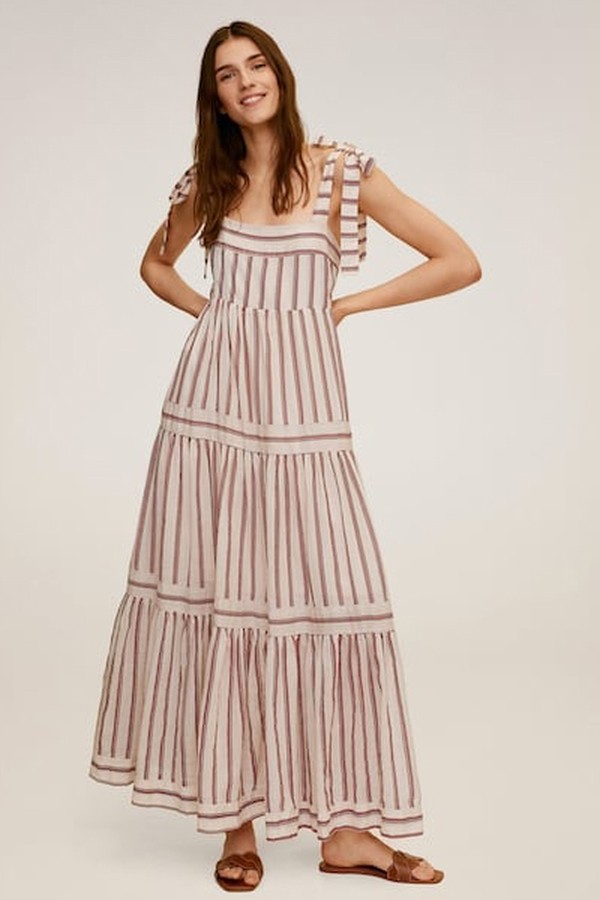 Striped Long Dress from Mango
