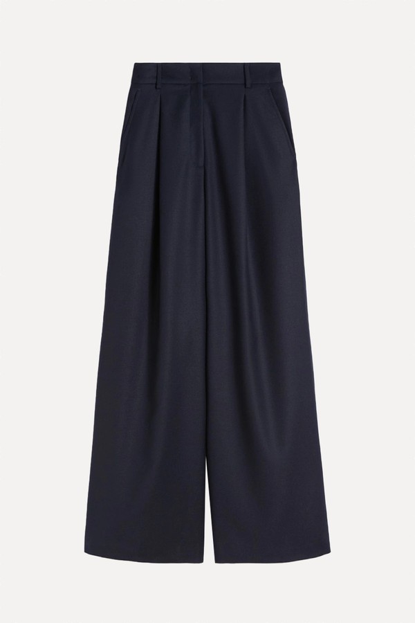Wool Flannel Palazzo Trousers from Max Mara