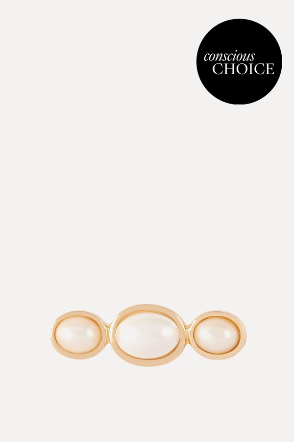 Pre-Owned 1980s Faux-Pearl Brooch from Christian Dior