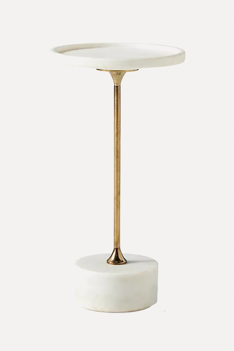 Swirling Marble Side Table