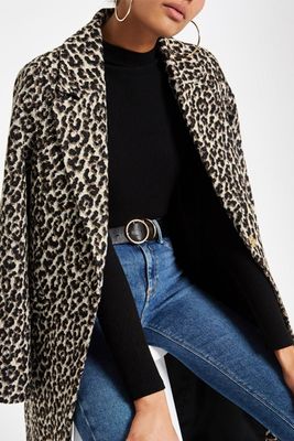 Leopard Print Jacquard Jacket