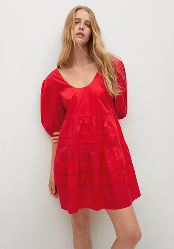 Frill Cotton Dress from Mango