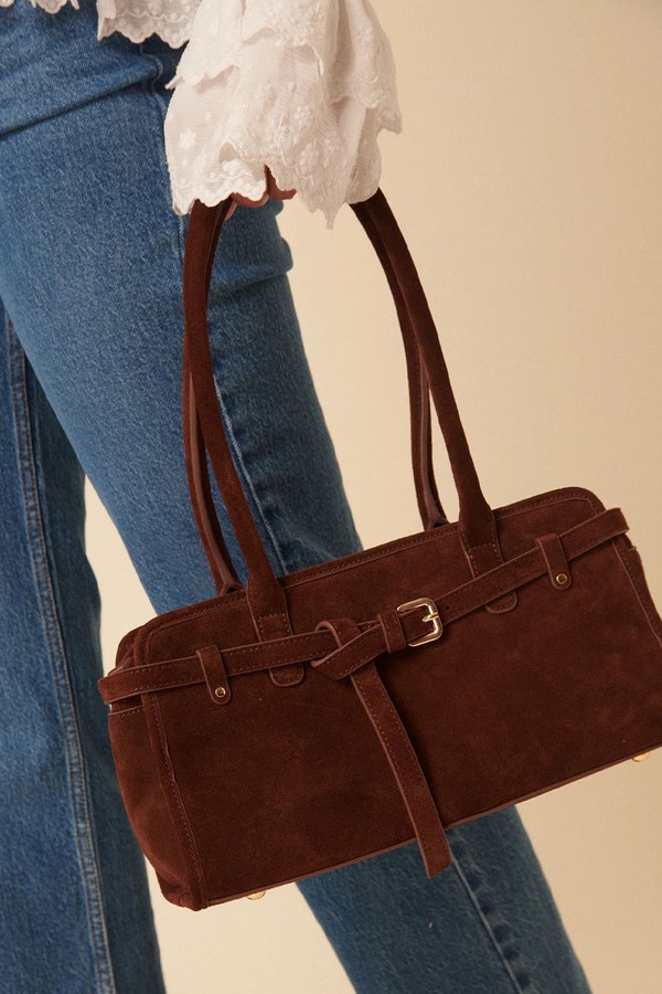 Suede Baguette Shoulder Bag from Nobody's Child