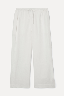Wide-Leg Linen Drawstring Trousers from COS
