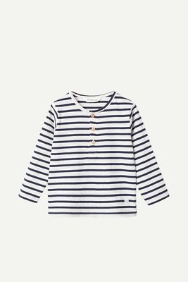 Striped Long Sleeved T-Shirt from Mango