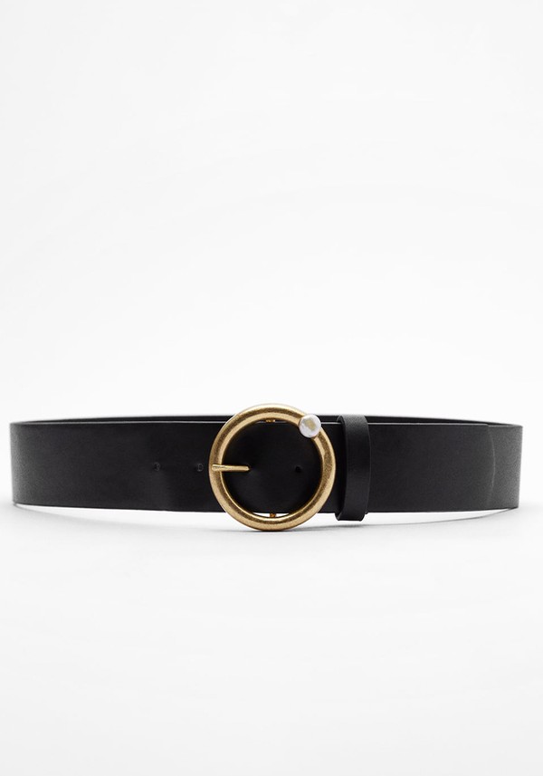 Faux Pearl Bead Buckle Belt from Zara