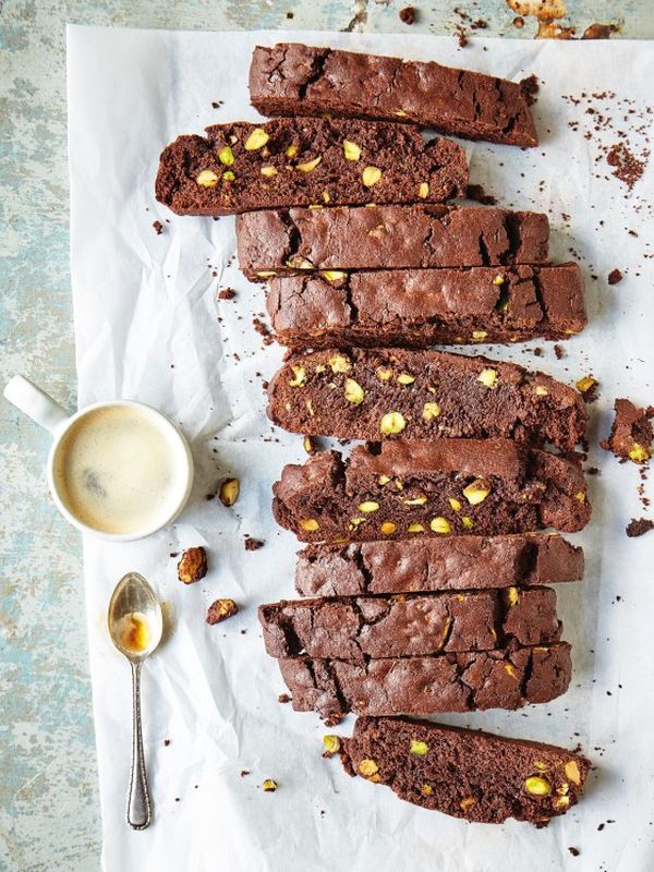 Chocolate Biscotti With Pistachios