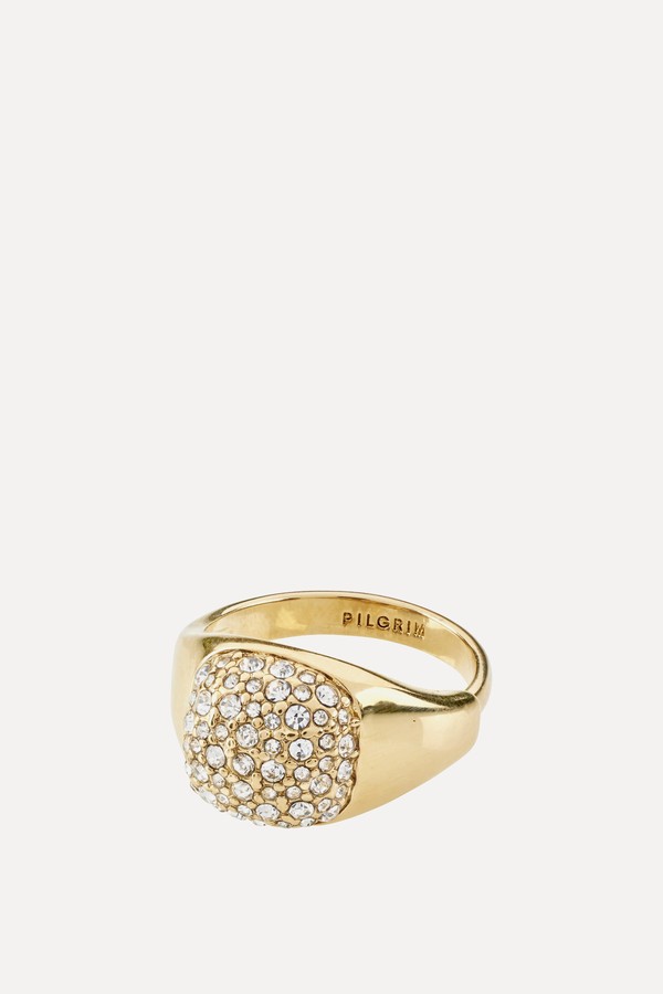 Cindy Recycled Crystal Ring Gold-Plated from Pilgrim