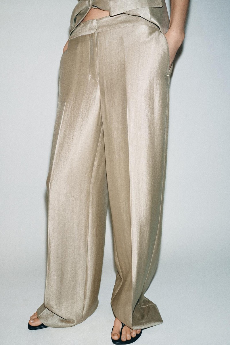 High-Waist Straight Trousers Set from Zara