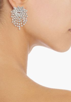 Silver Tone Crystal Earrings from Kennen Jay Lane