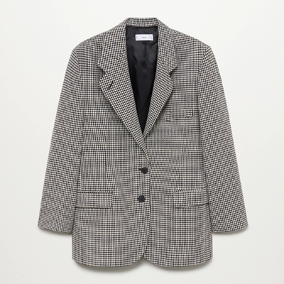 Oversize Houndstooth Wool-Blend from Mango