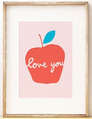 Apple Wall Art Print from Shape Colour Pattern
