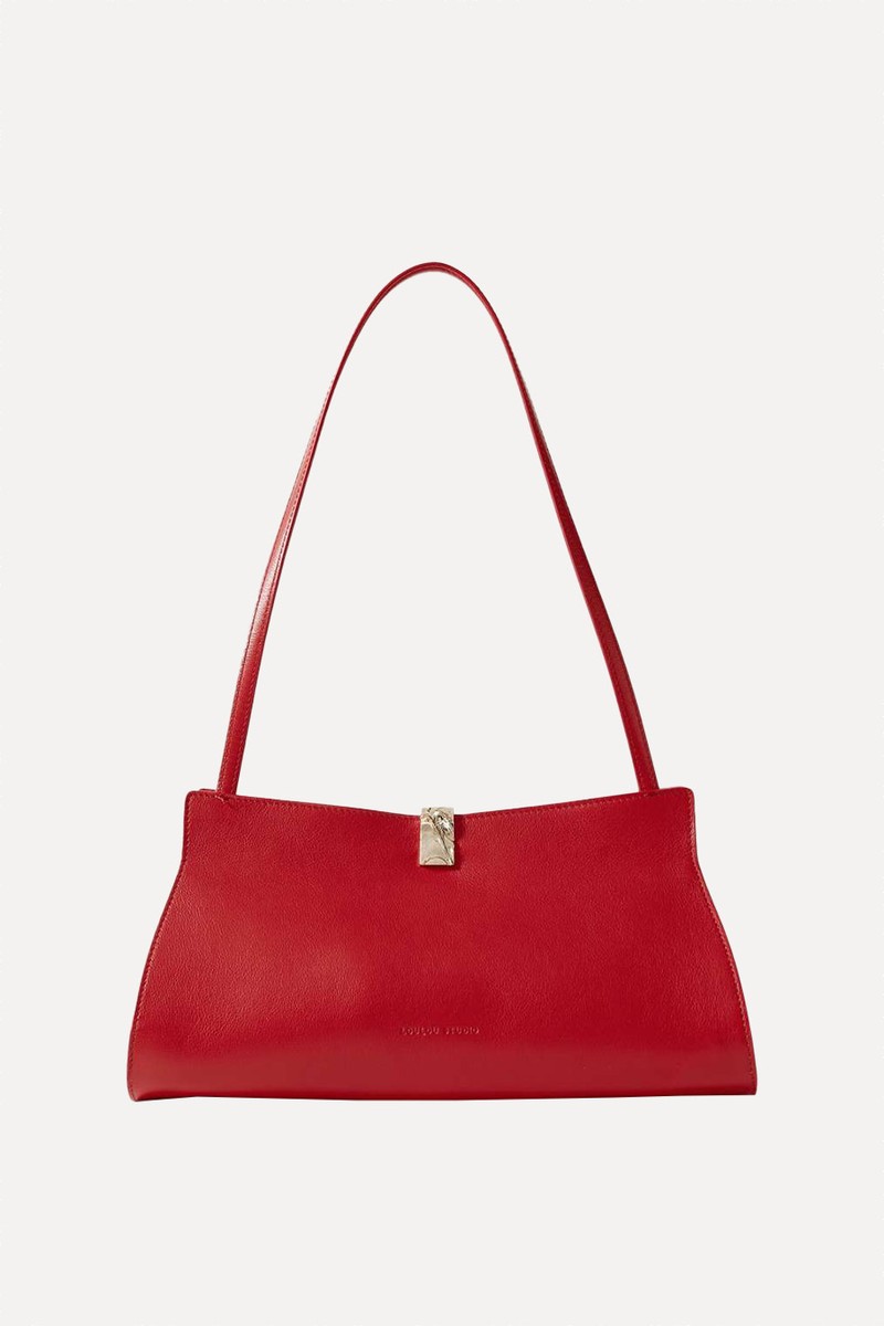 Johanna Embellished Leather Shoulder Bag from Loulou De Saison