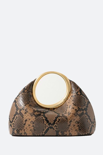 Le Petit Calino Mini Snake-Effect Leather Tote from Jacquemus