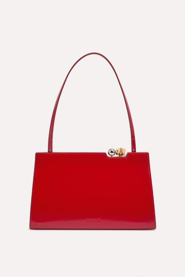 Glossed Leather Shoulder Bag from Jacquemus
