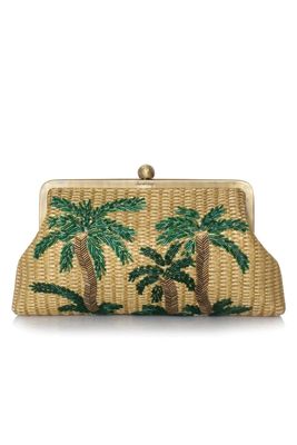 Oasis Gold Straw Clutch from Cult Mia