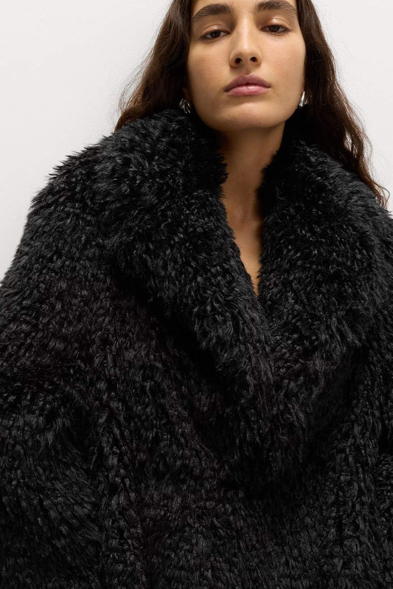 Shaggy Faux Fur Coat