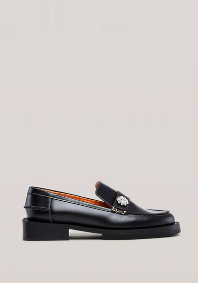 Jewel Leather Loafers from Ganni