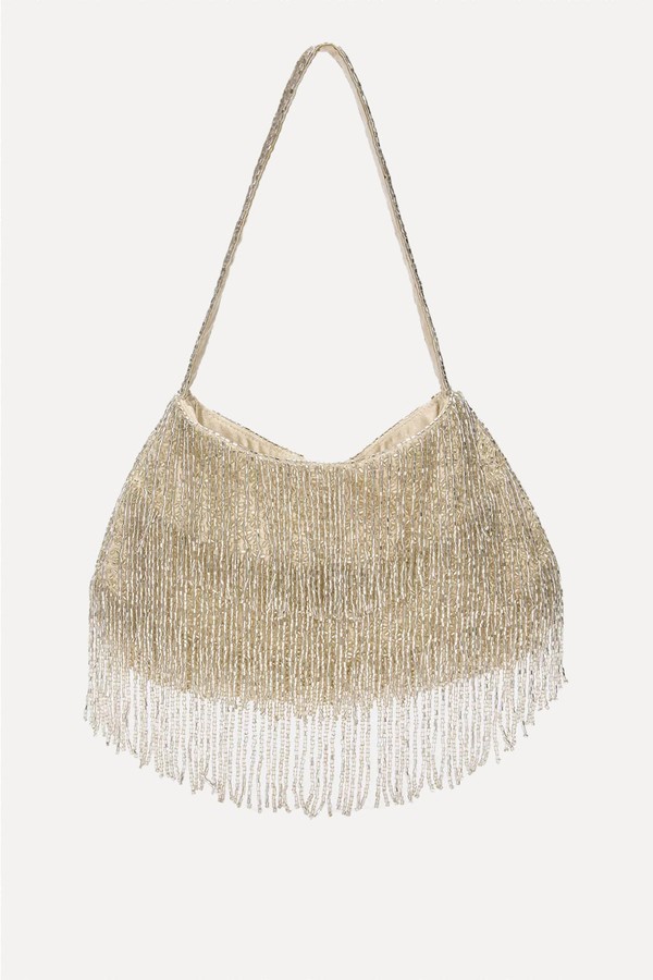 Beaded Shoulder Bag With Fringing from Pull & Bear 