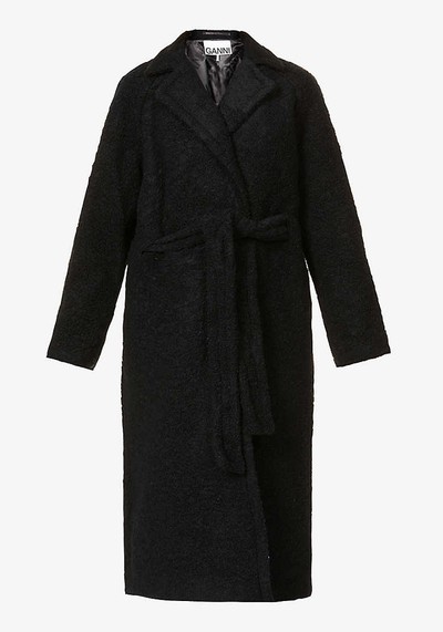 Belted Wool-Blend Coat from Ganni