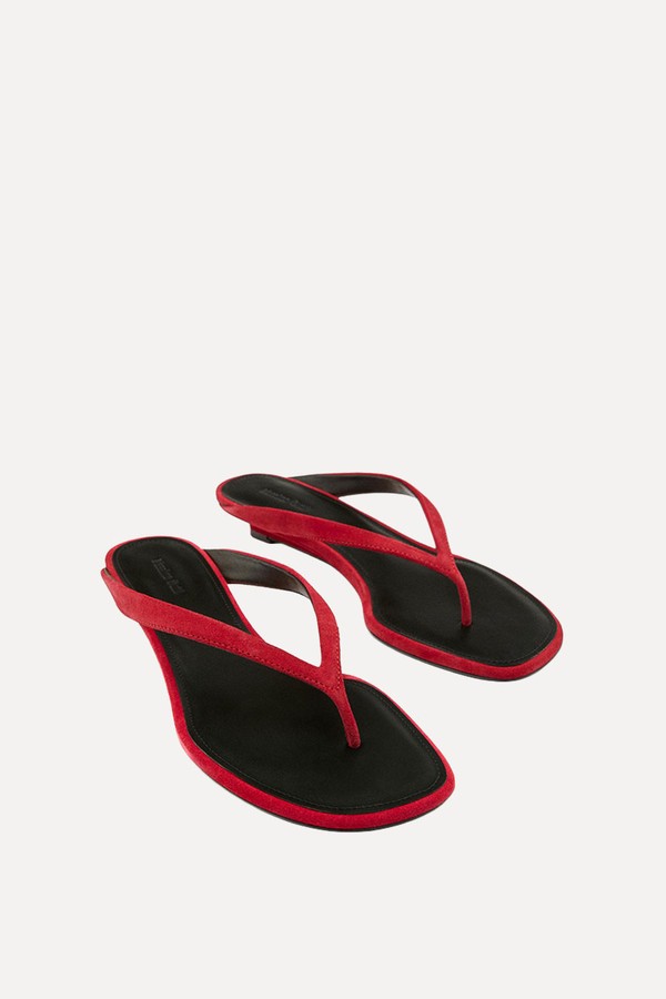 Mid-Heel Sandals With Toe Divider from Massimo Dutti