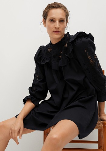 Swiss Embroidery Popelin Dress from Mango