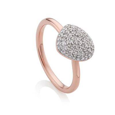 Nura Small Pebble Stacking Diamond Ring