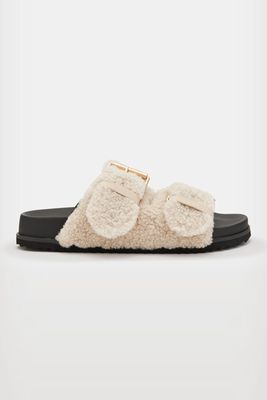 Sian Shearling Sandals from AllSaints