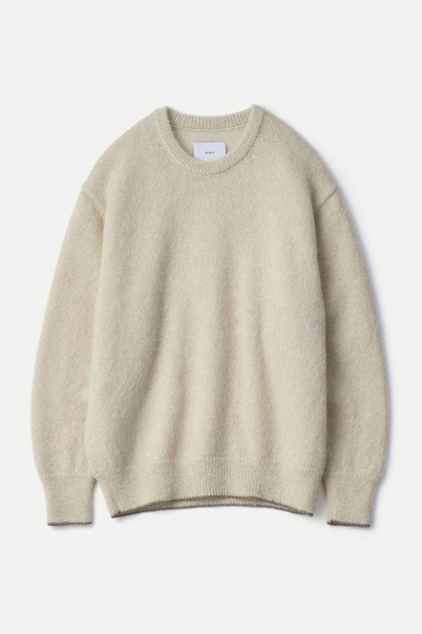 Mohair Glitter Knit Crew Neck Ls