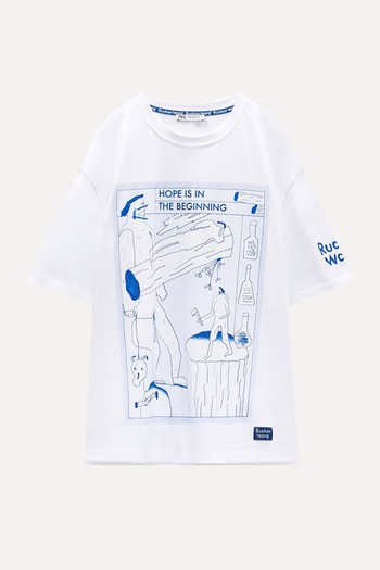 Ruohan Wang Print T-Shirt from Zara