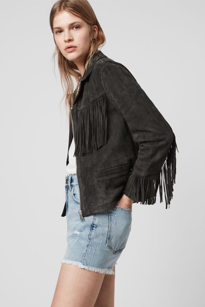 Mina Suede Tassel Jacket