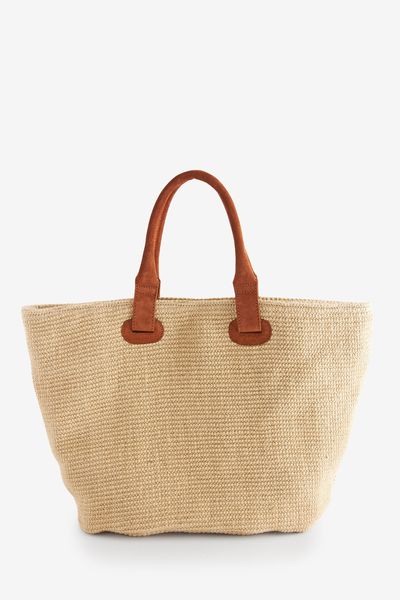 Natural Jute Handheld Shopper Bag from Next