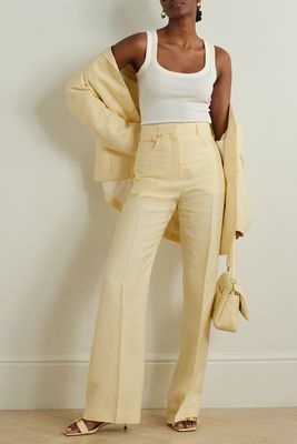 Sauge Pleated Woven Straight-Leg Pants from Jacquemus
