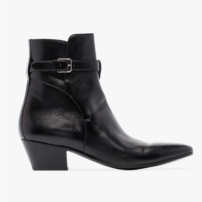 Black West Jodhpur 40 Leather Ankle Boots from Saint Laurent