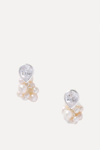 Cubic Zirconia & Pearl Earrings from Completedworks