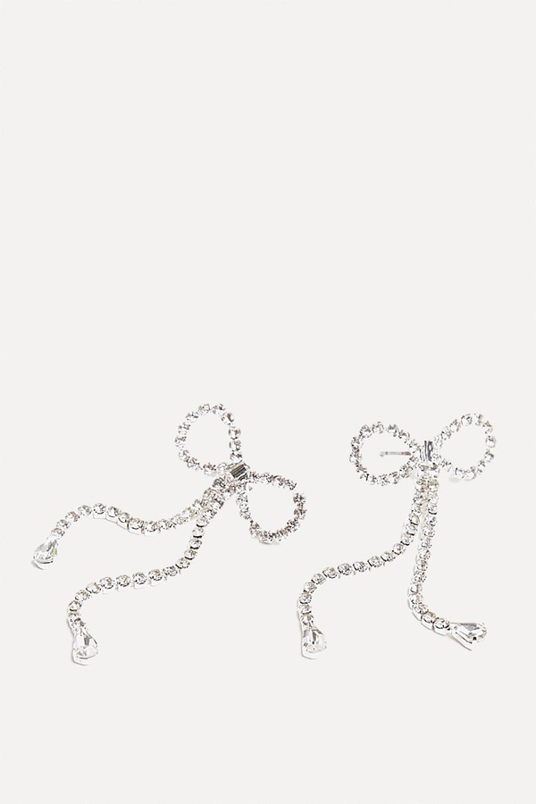 Bow Chain Stud Earrings from River Island