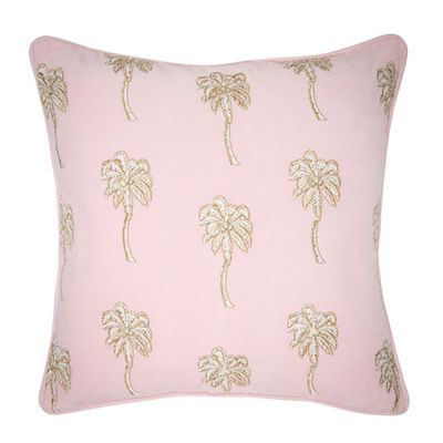 Palmier Velvet Cushion from Elizabeth Scarlett