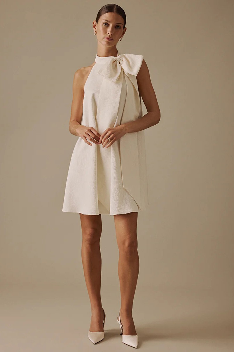 Halter Neck Mini Bodry Bridal Dress from Nobody’s Child