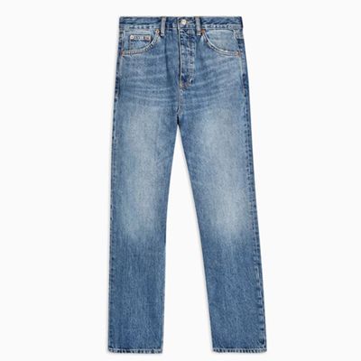 Mid Blue Editor Straight Jeans