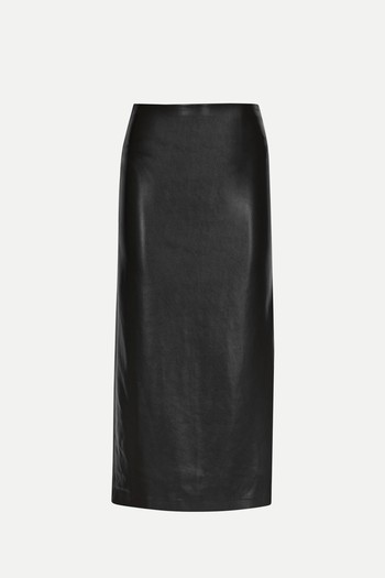 Maeve Faux Leather Midi Skirt from Alice + Olivia