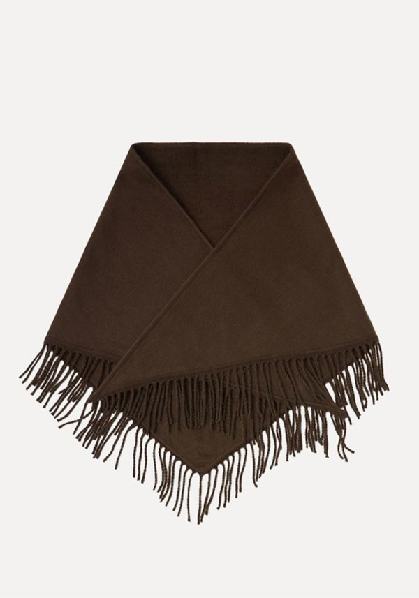 Large Tassel Knit Triangle Scarf